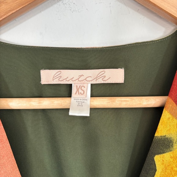 Anthropologie Hutch Floral Geo Wrap Maxi Dress Women Size XS High Low - Picture 4 of 12